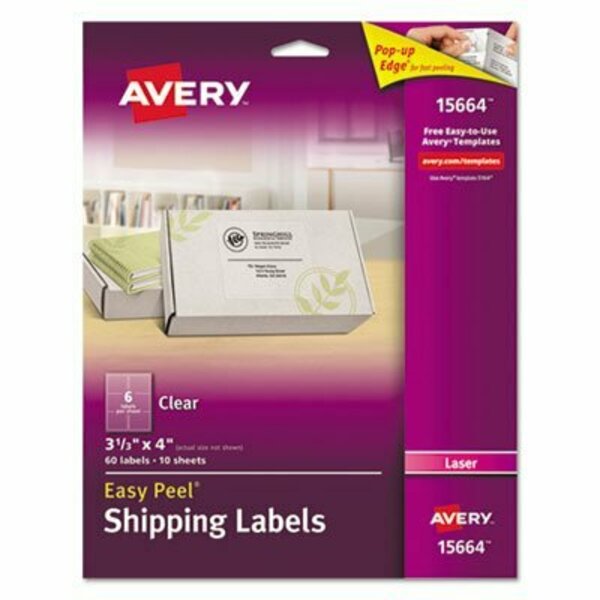 Avery Dennison LABEL, EP, SHP, 6UP, LSR, CLR 15664